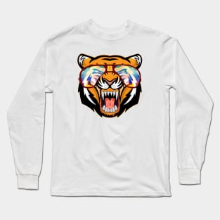Tiger Face In The Summer Long Sleeve T-Shirt